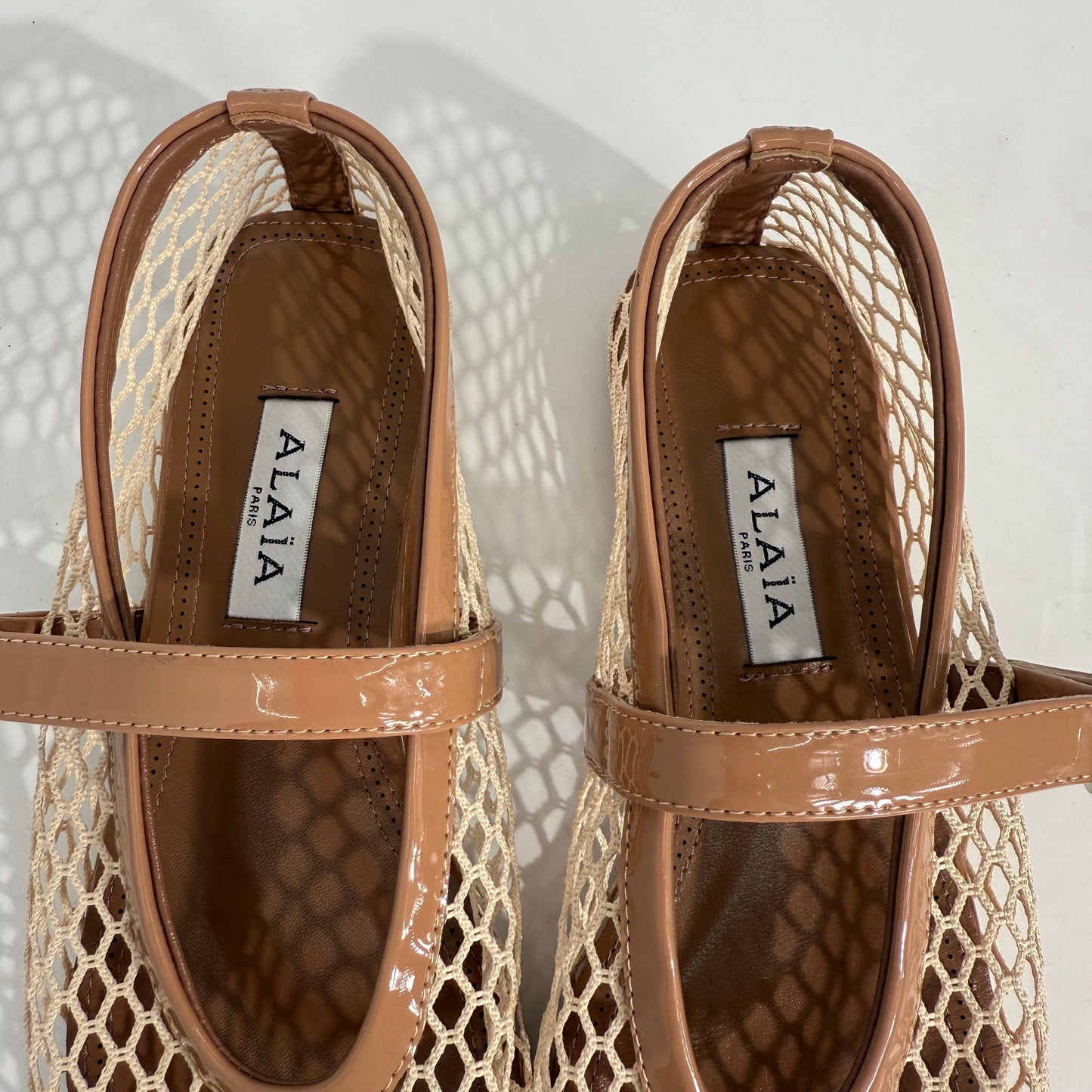Alaia Net Shoes (Nude/Beige)