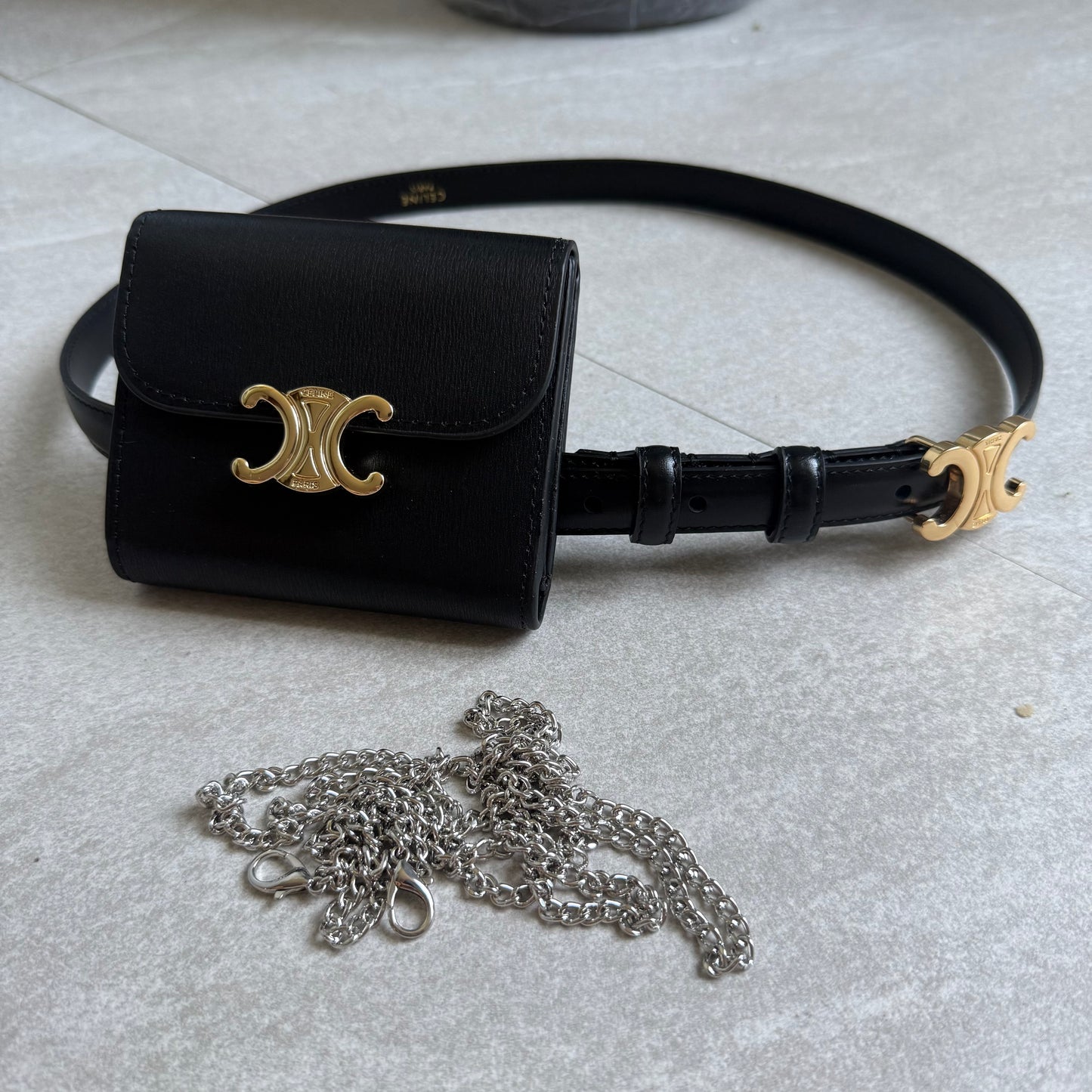 Celine Triomphe Belt (with wallet)