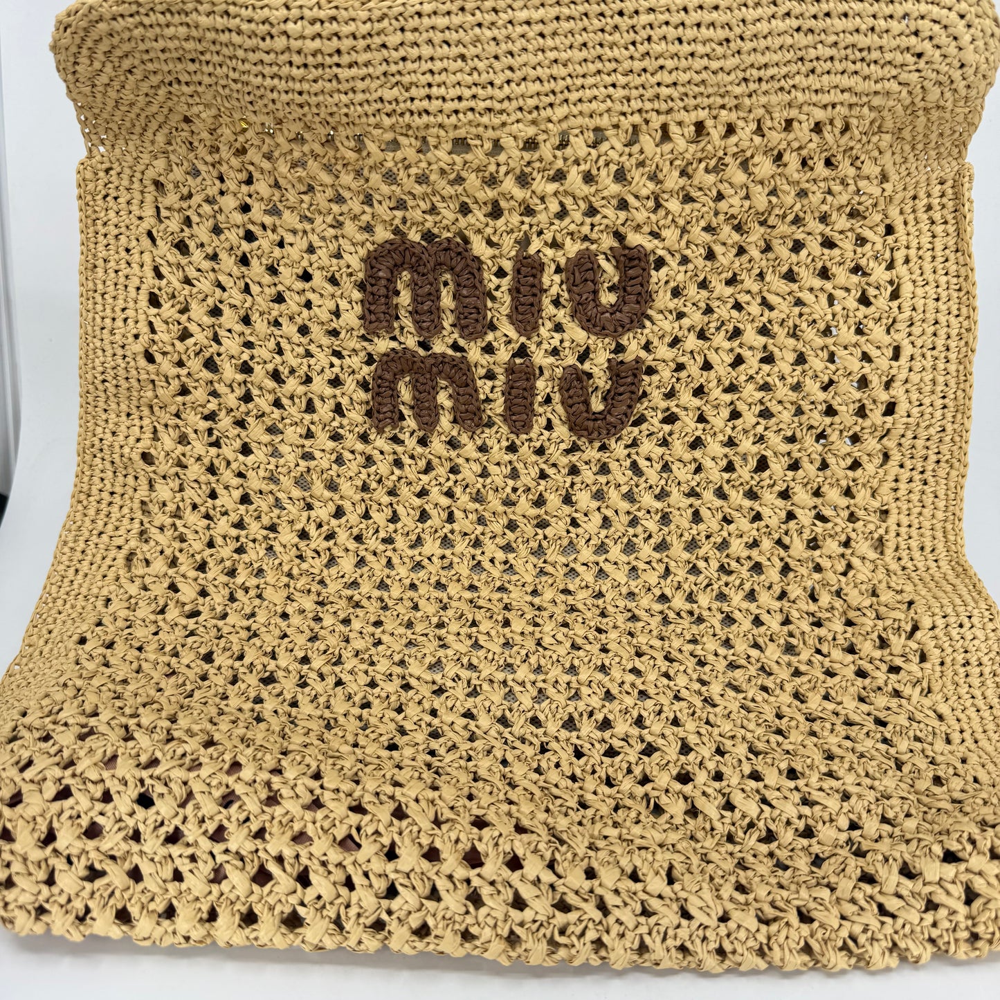 Miu Miu Straw Shoulder Bag