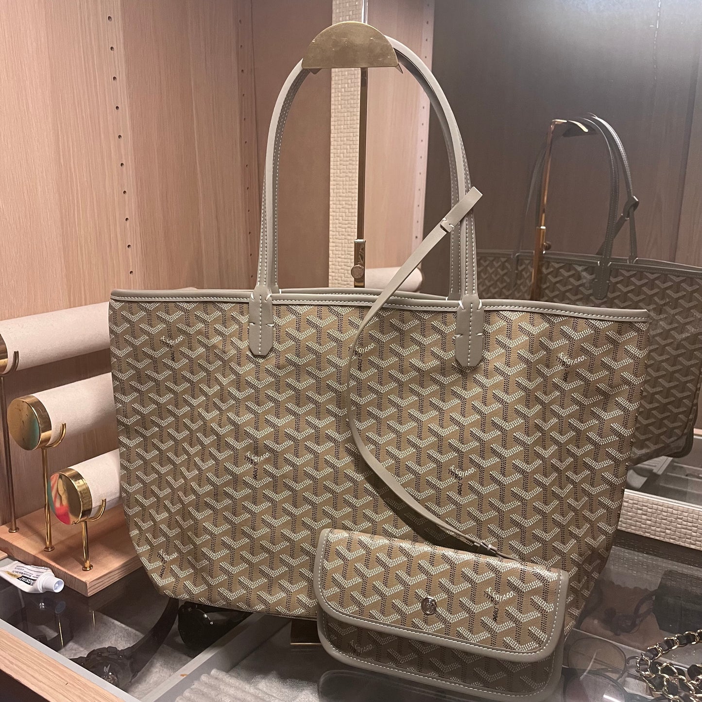 Goyard PM Tote (Khaki)