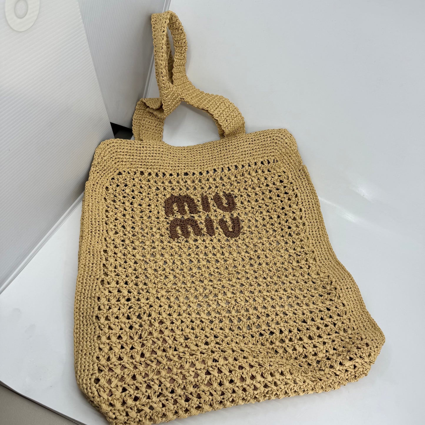 Miu Miu Straw Shoulder Bag