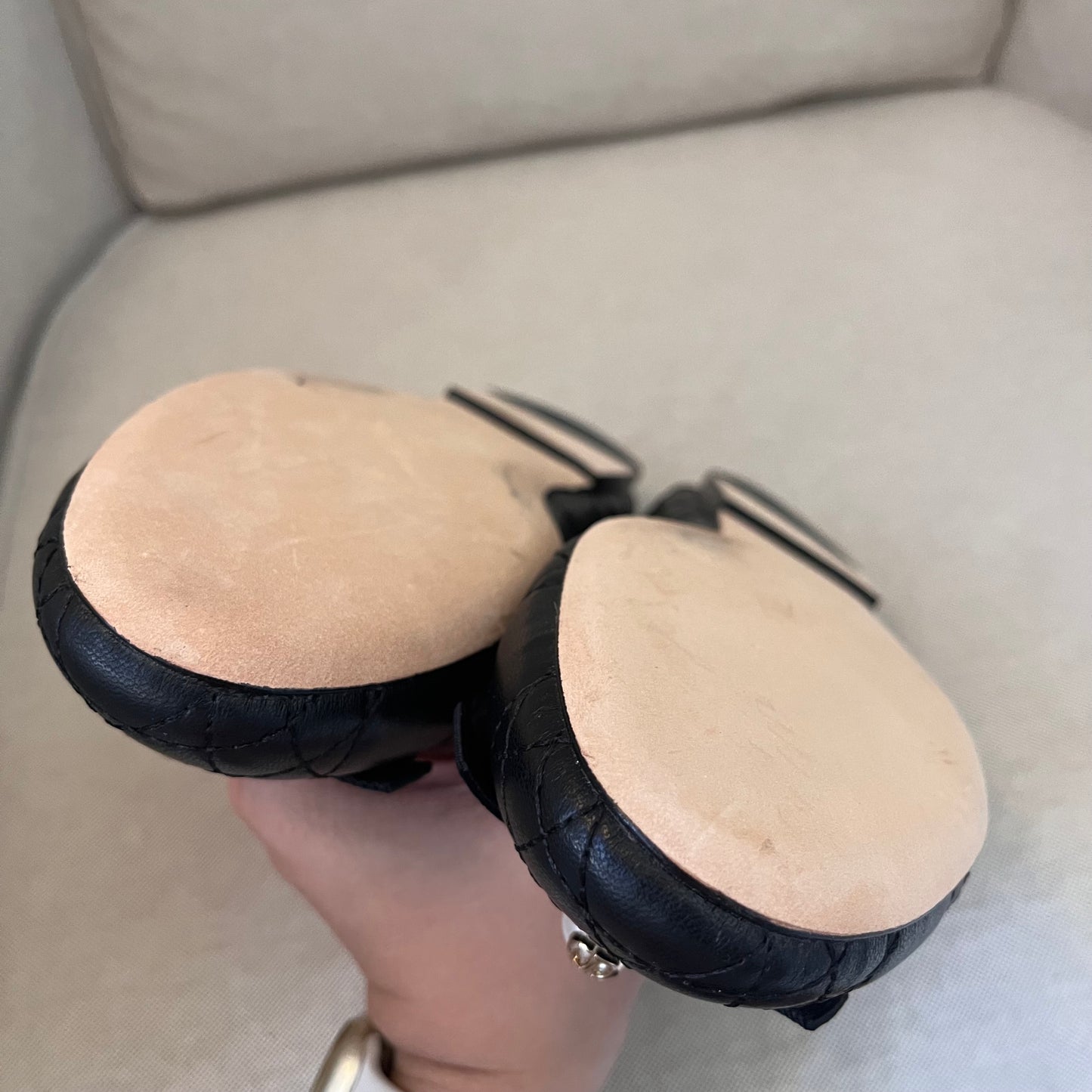 Christian Dior Cannage Ballet Flats (Black)