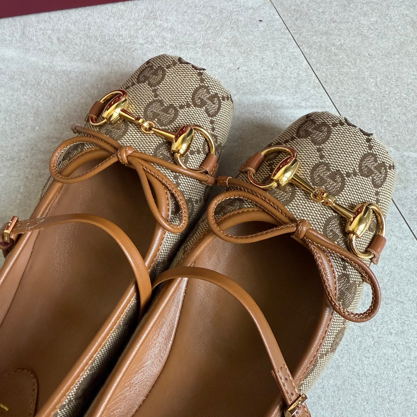 Gucci Monogram Ballet Shoes