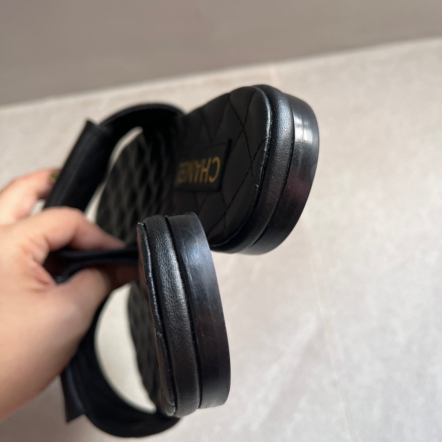 Chanel Quilted Slides