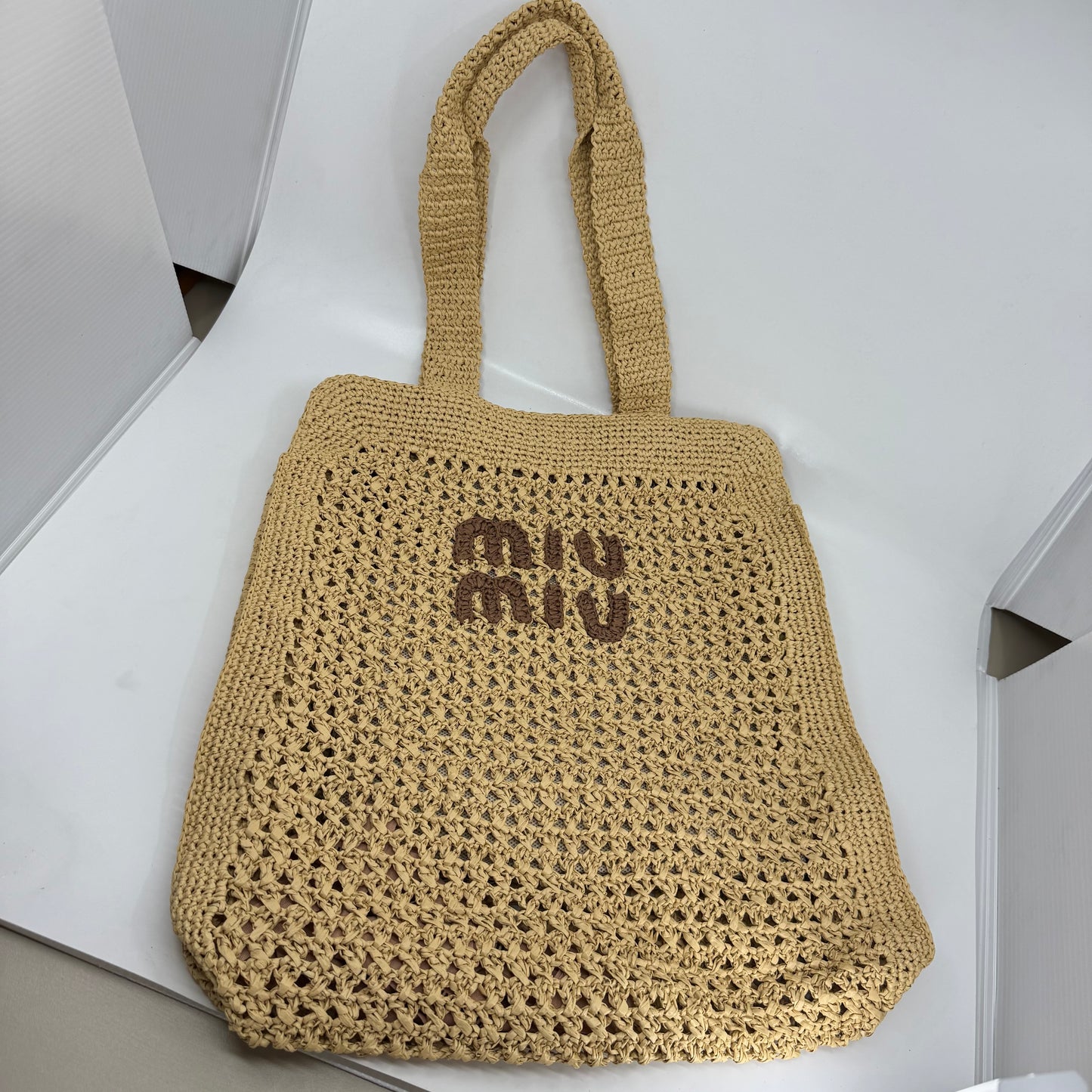 Miu Miu Straw Shoulder Bag