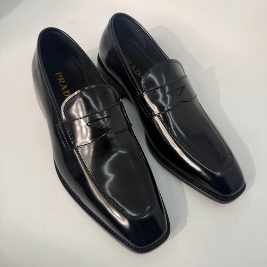 Prada Brushed Leather Mens Shoes