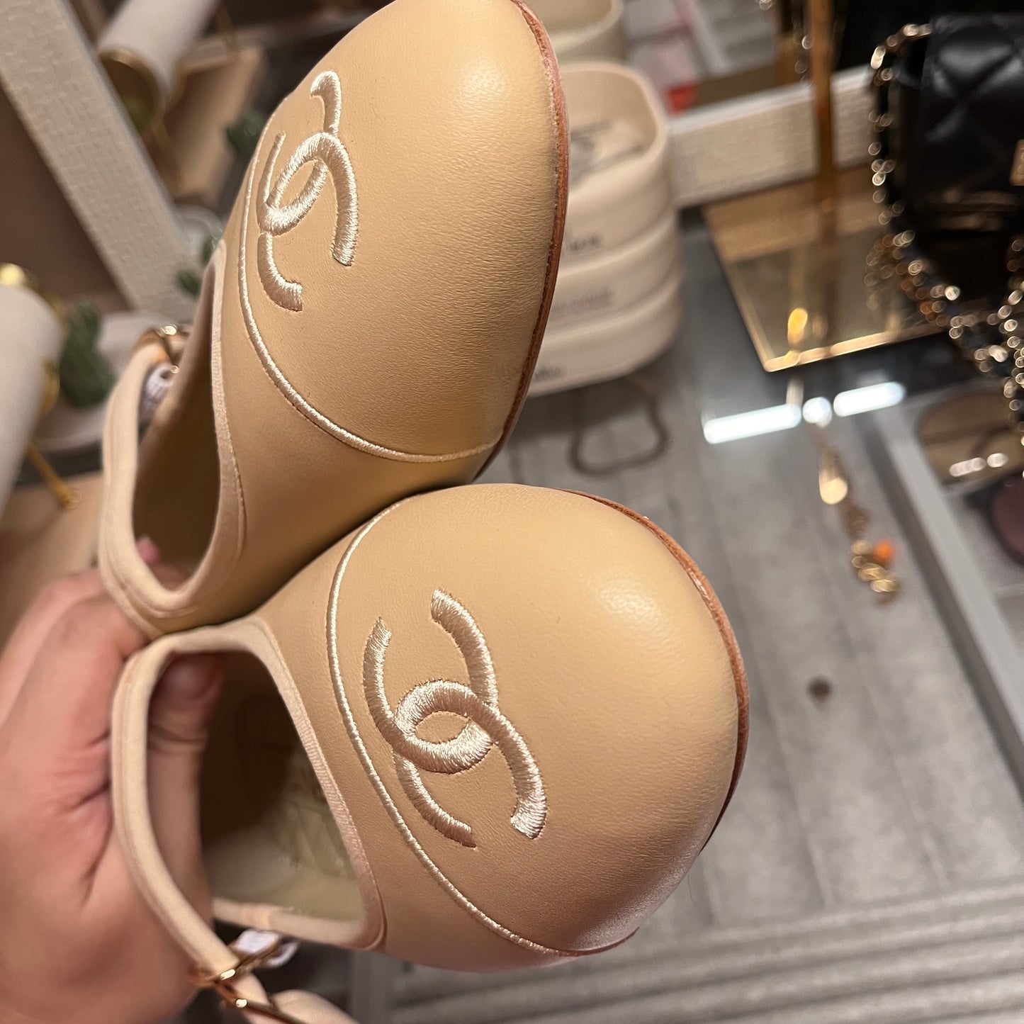 Chanel Ballet Mary Jane (Beige)