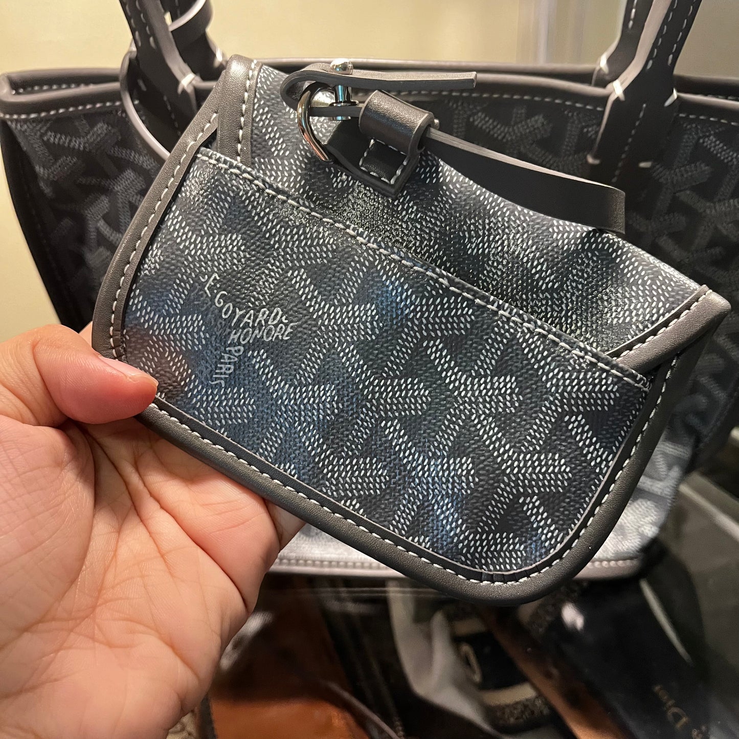 Goyard Mini Anjou Gray Tote