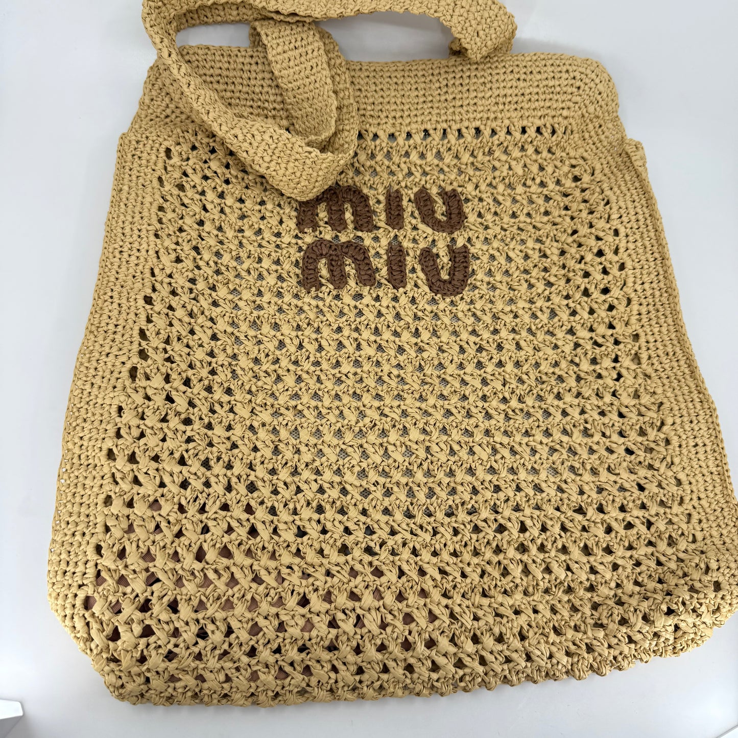 Miu Miu Straw Shoulder Bag