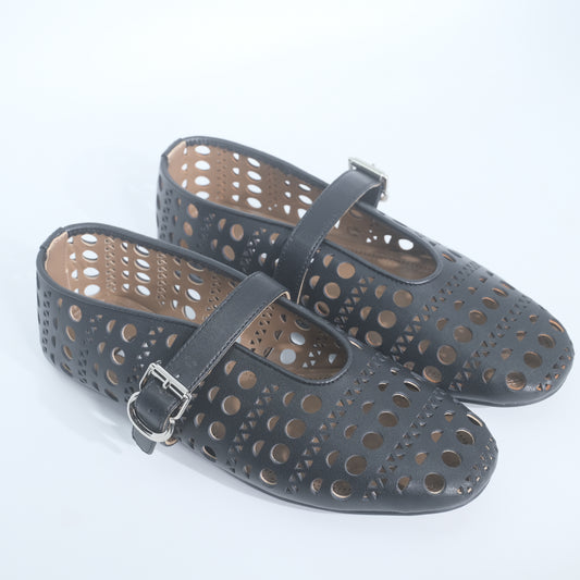 Alaia Perforated Ballet (Black)