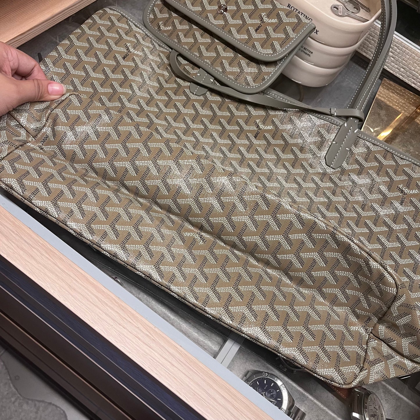 Goyard PM Tote (Khaki)