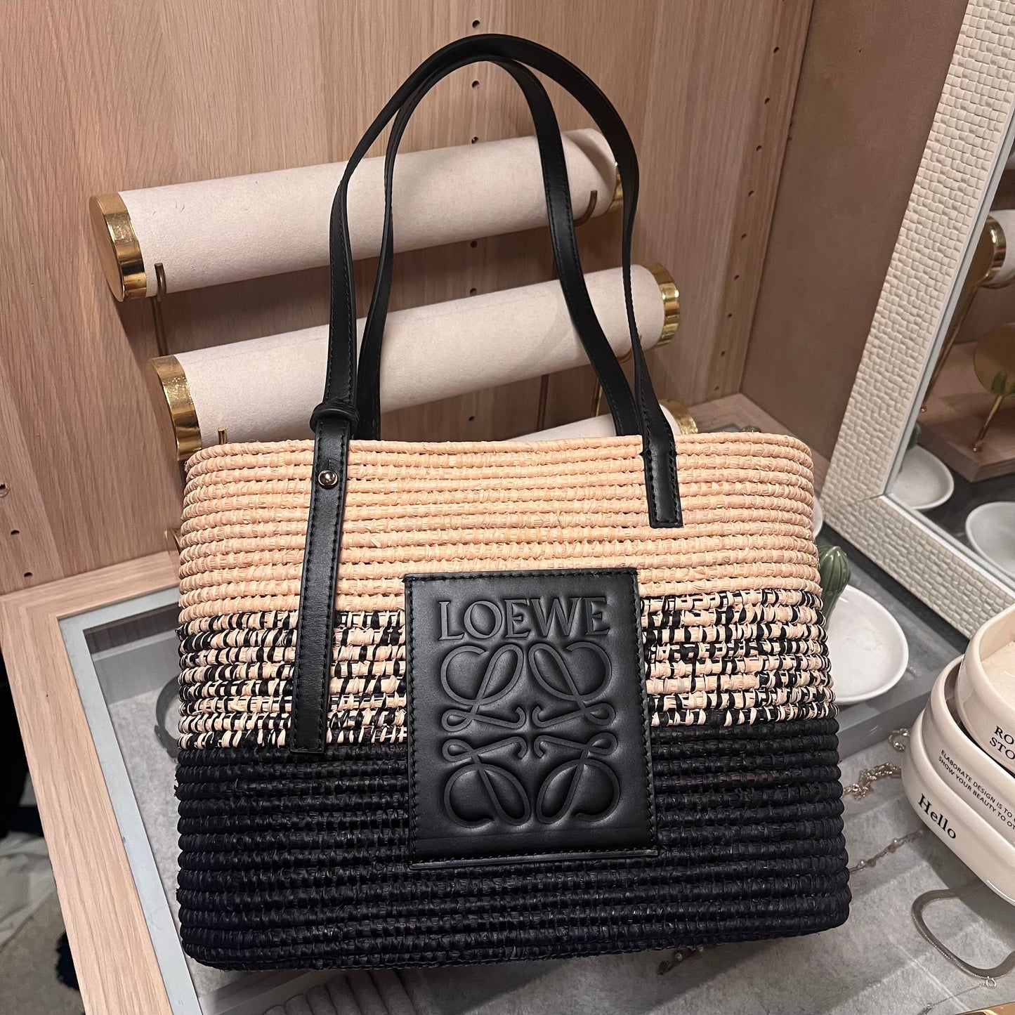 Loewe Raffia Bag (Black)
