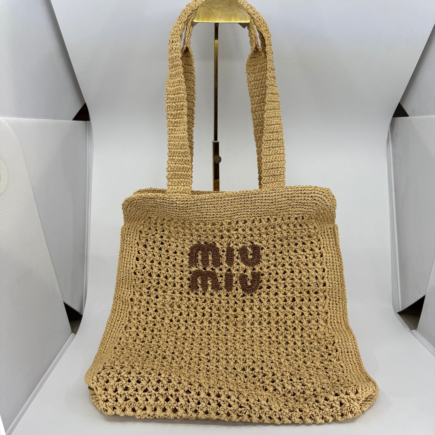 Miu Miu Straw Shoulder Bag