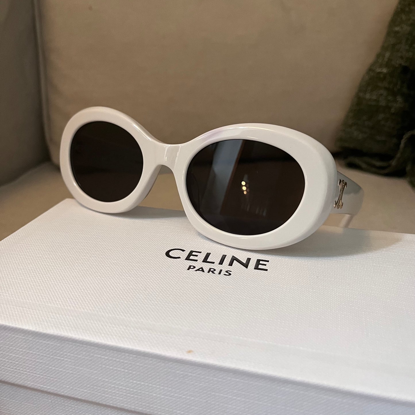 Celine Smoke Sunglasses (White Brown)