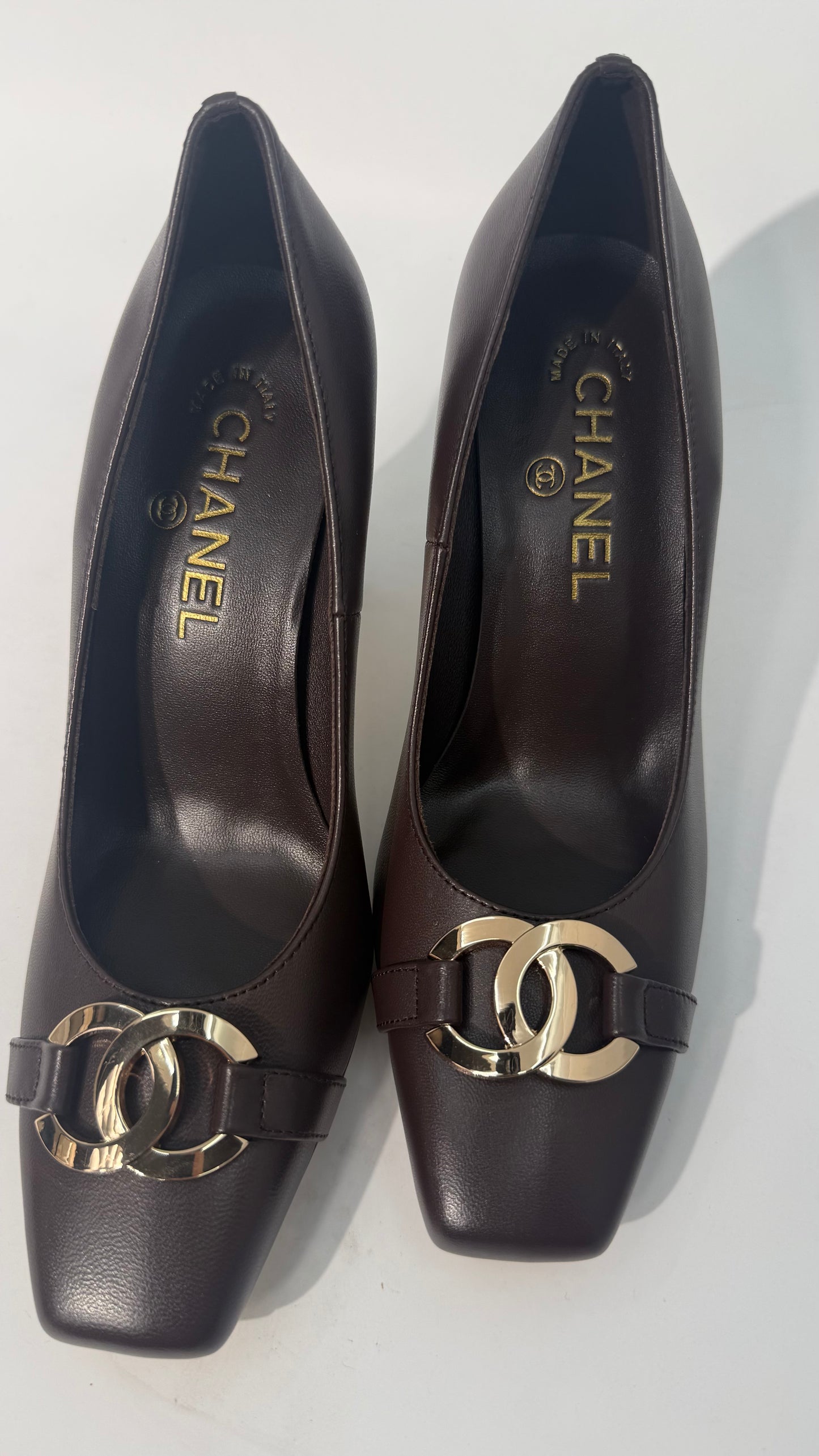 Chanel Square Cap Toe Pumps