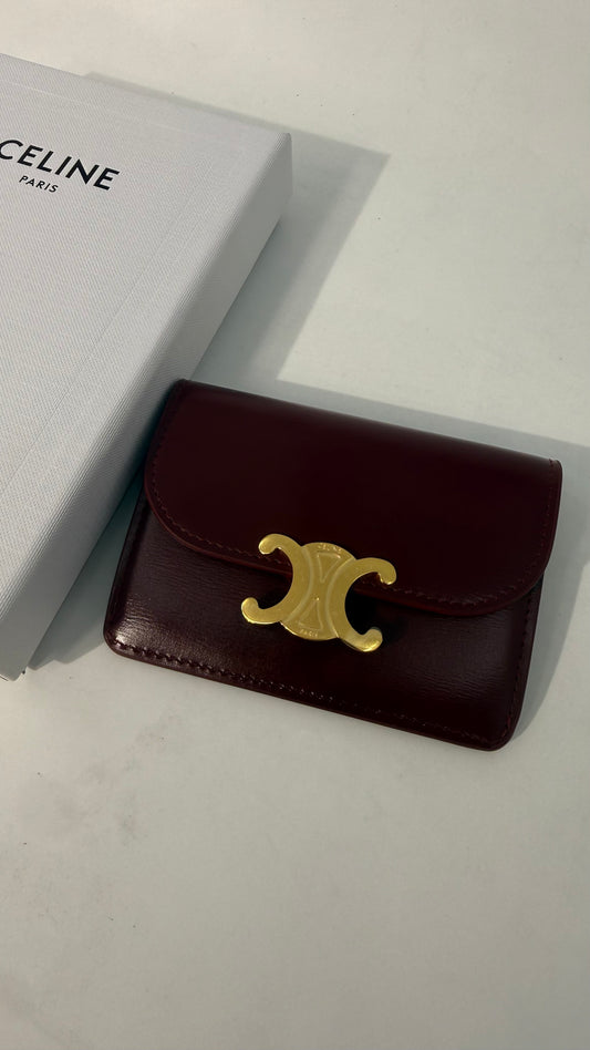Celine Maroon Cardholder