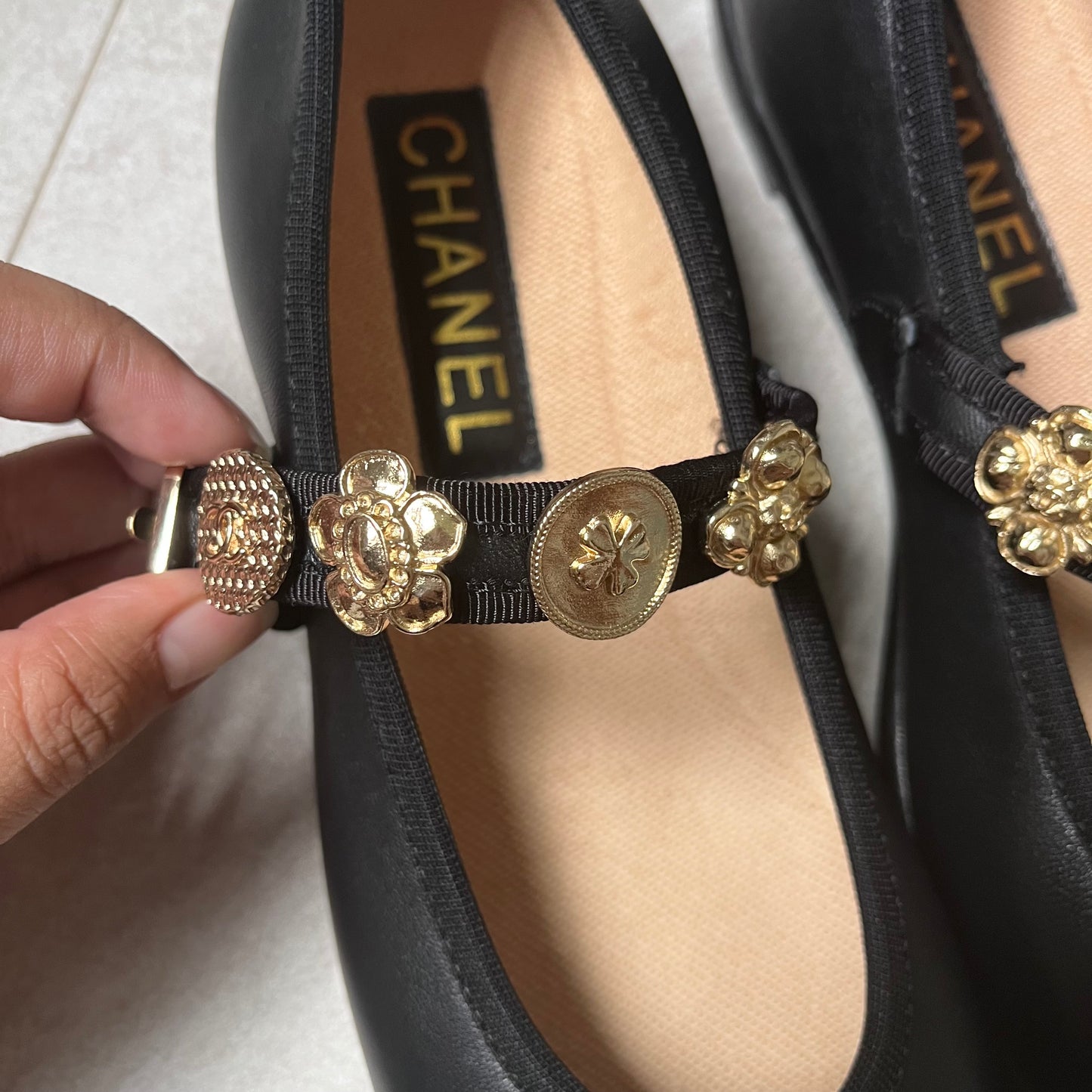 Chanel Mary Jane Ballet (with studs)