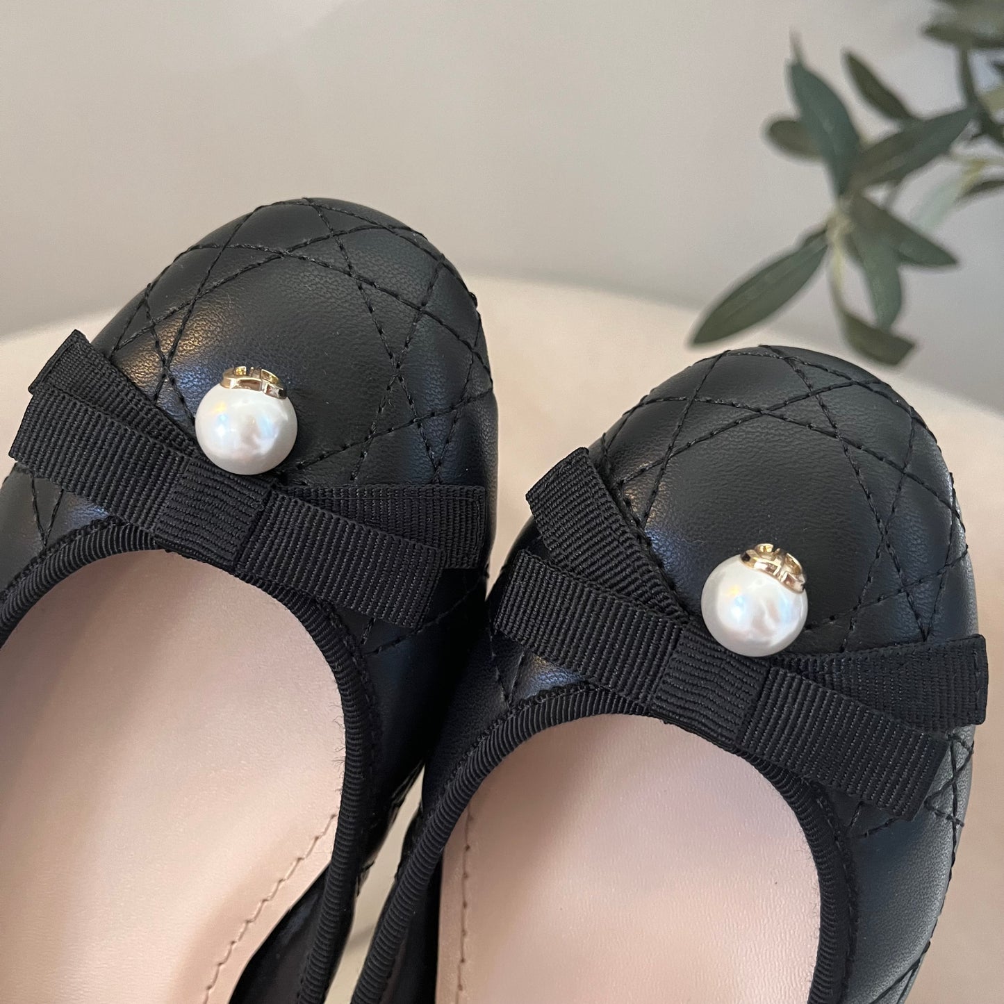 Christian Dior Cannage Ballet Flats (Black)