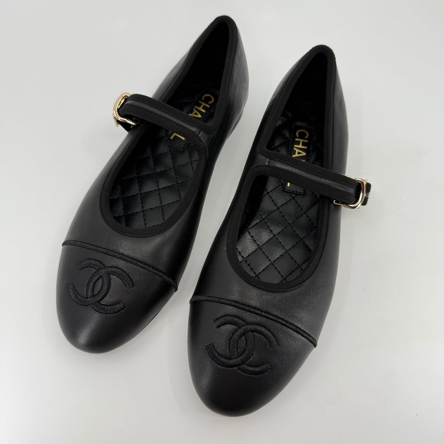 Chanel Mary Jane Black Ballet Shoes