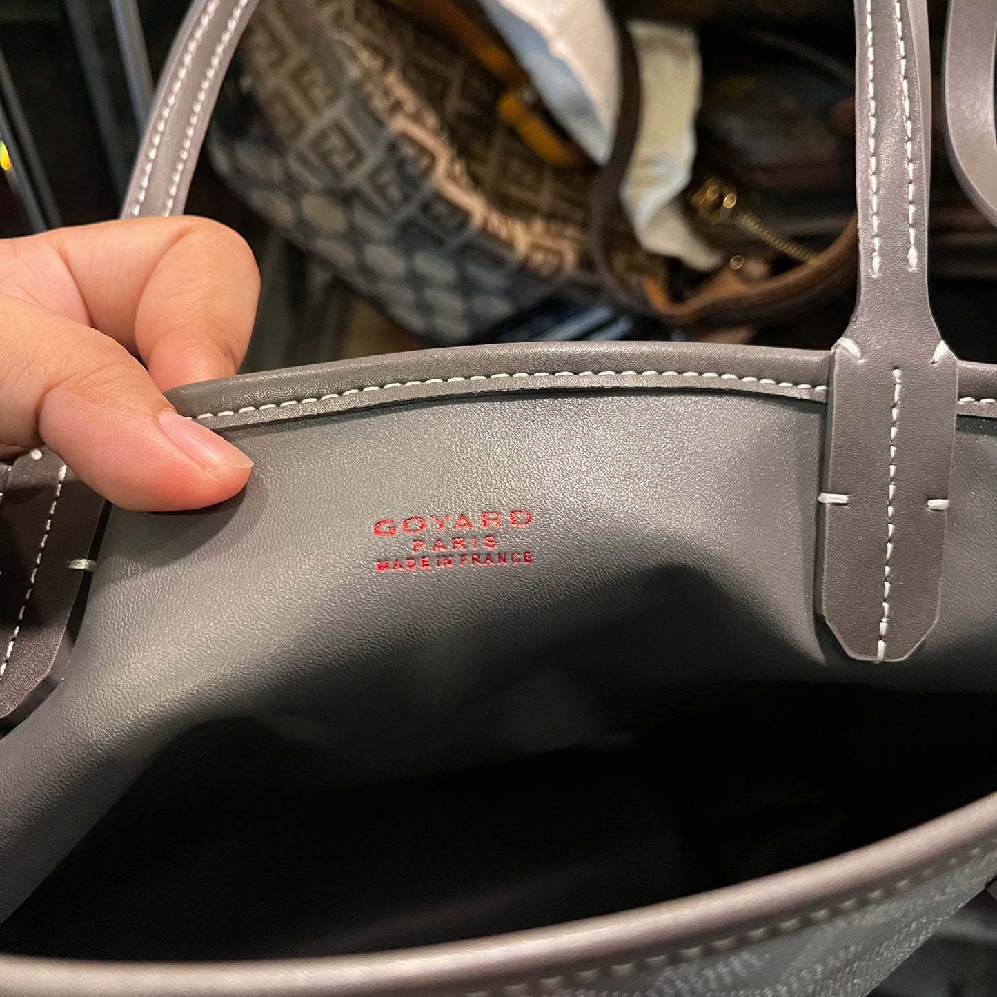 Goyard Mini Anjou Gray Tote