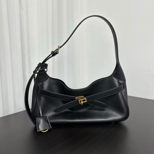 "Julia" Bespoke Leather Shoulder Bag (Brandless)