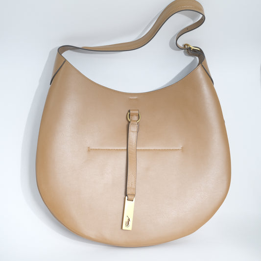 Ralph Lauren Half Hobo Moon Bag (Brown)