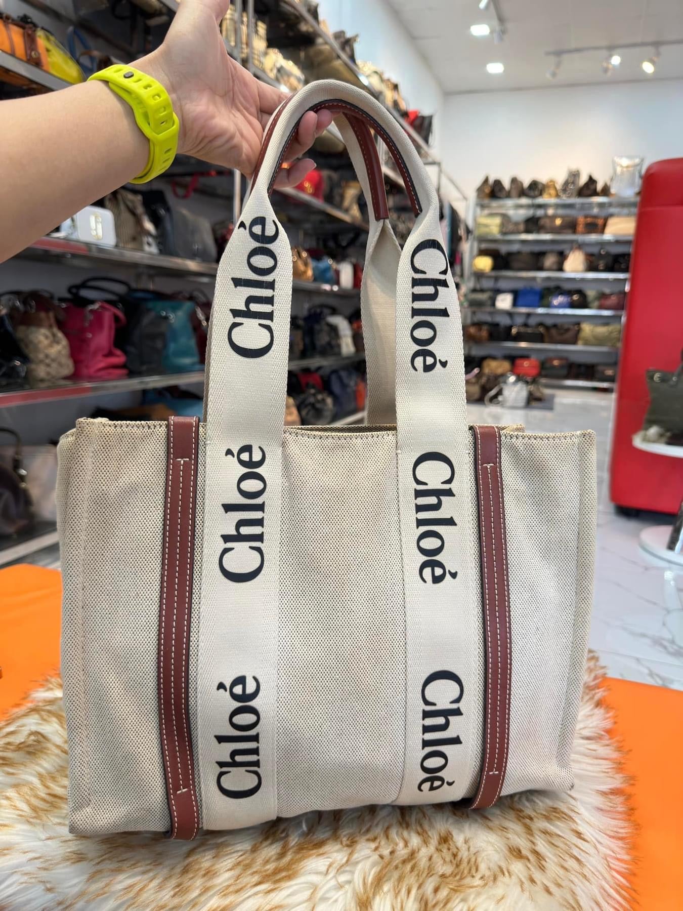 Chloe Woody Canvas Tote