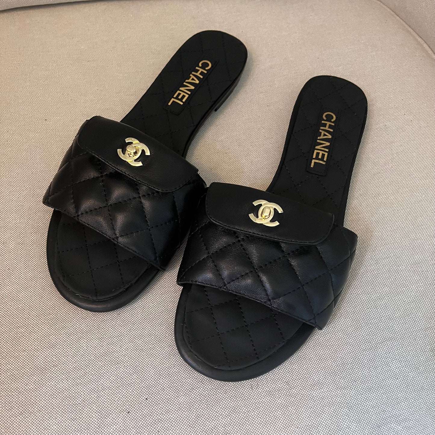 Chanel Quilted Flap Flats