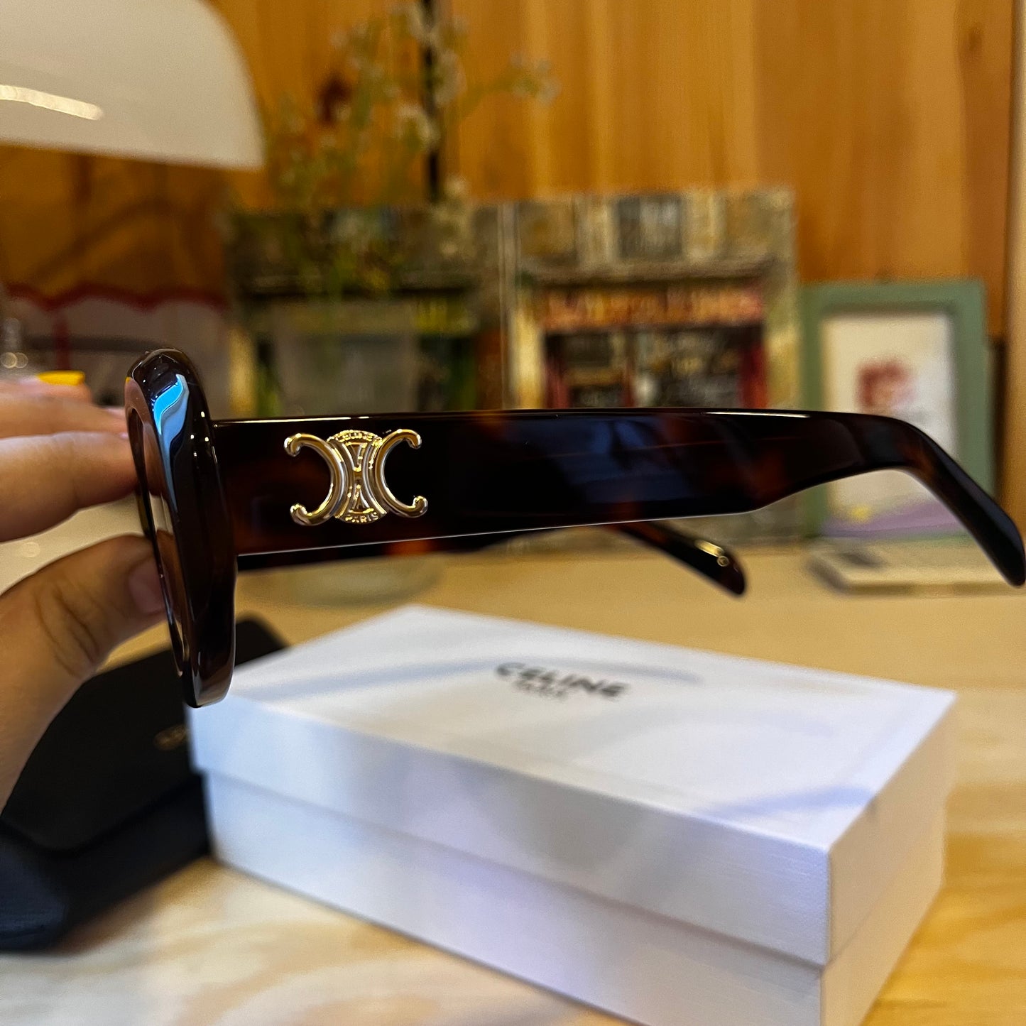 Celine Smoke Sunglasses (Tiger Brown)