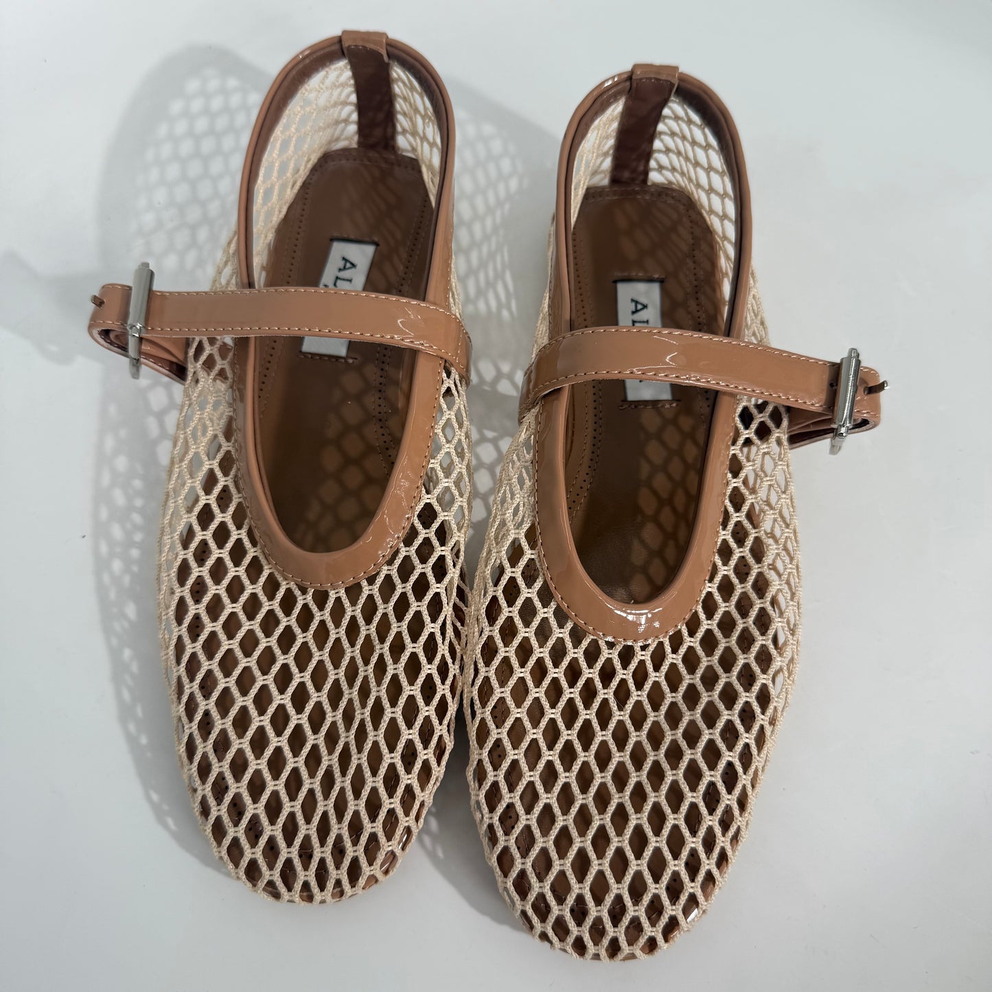 Alaia Net Shoes (Nude/Beige)