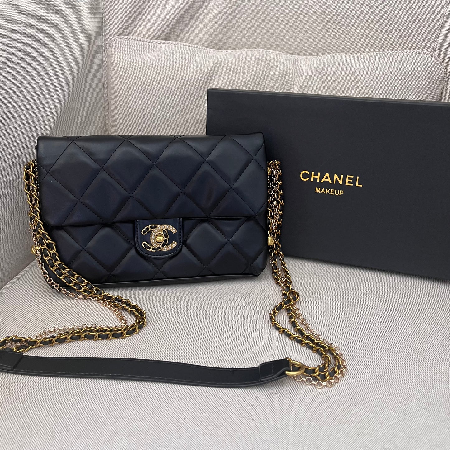 Chanel VIP Make Up Quilted Chain Crossbody