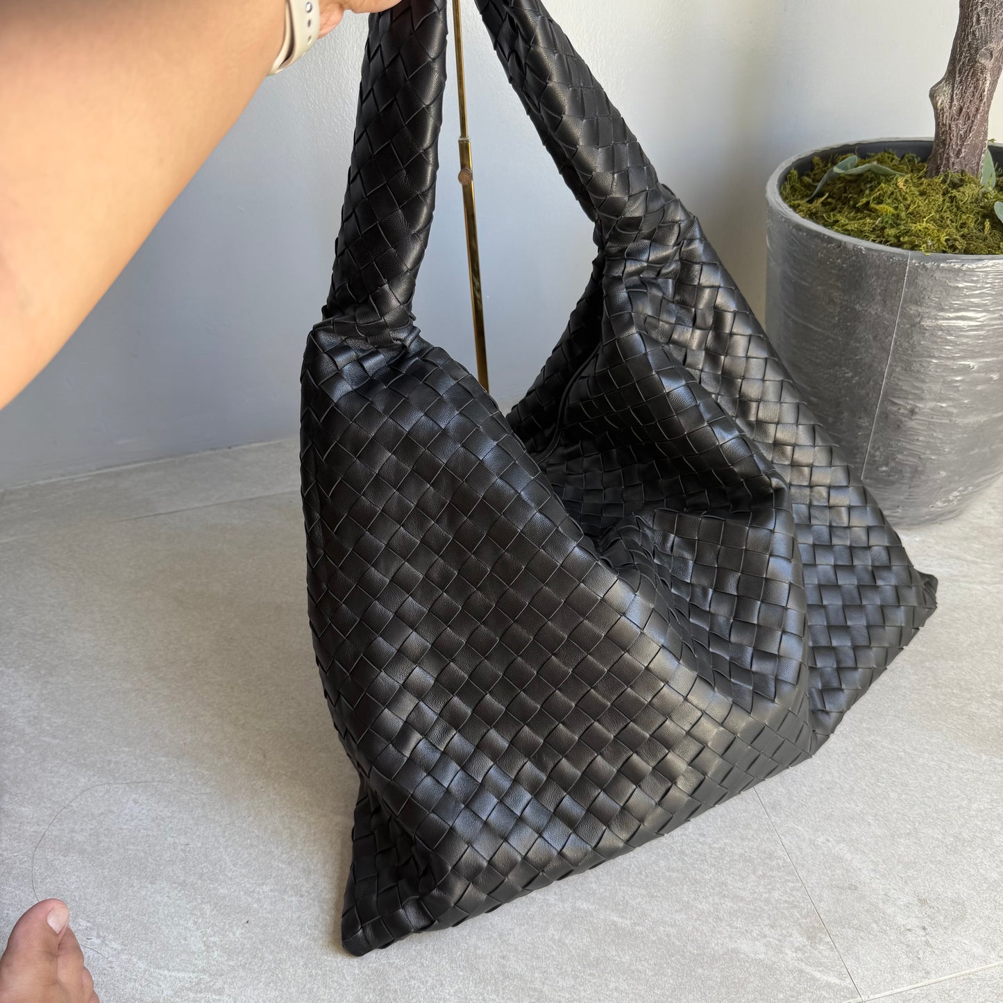 Bottega Venetta Intreciatto Weave Tote Bag (Large)