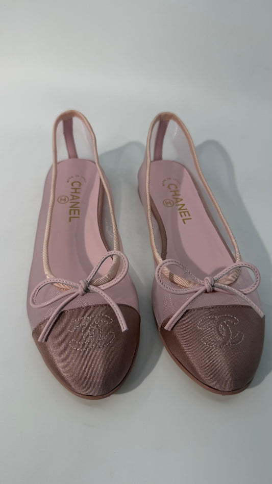 Chanel Mesh Summer Flats (Pink)