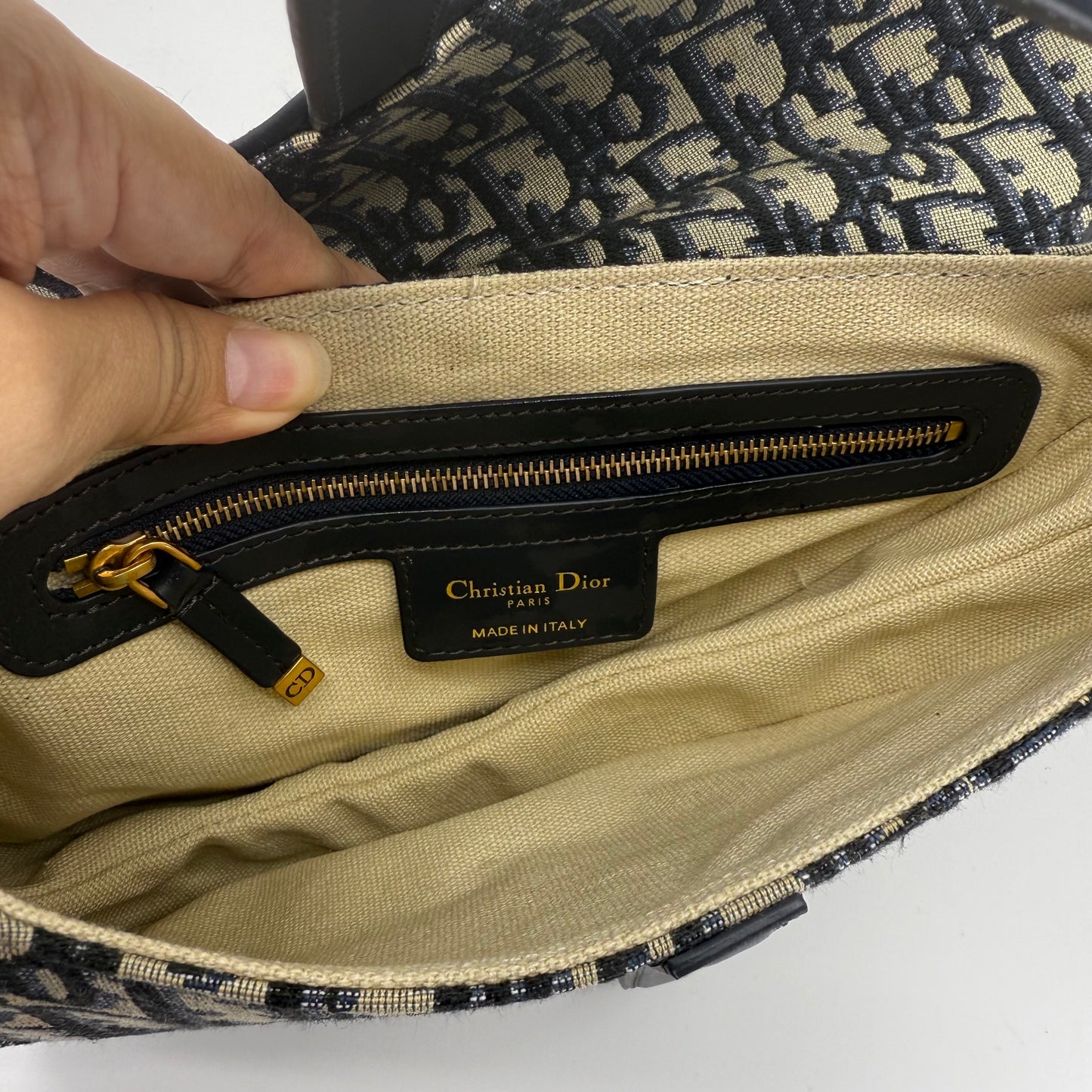 Christian Dior Monogram Saddle Baguette