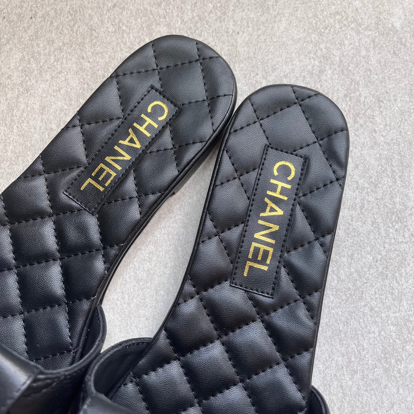 Chanel Quilted Slides