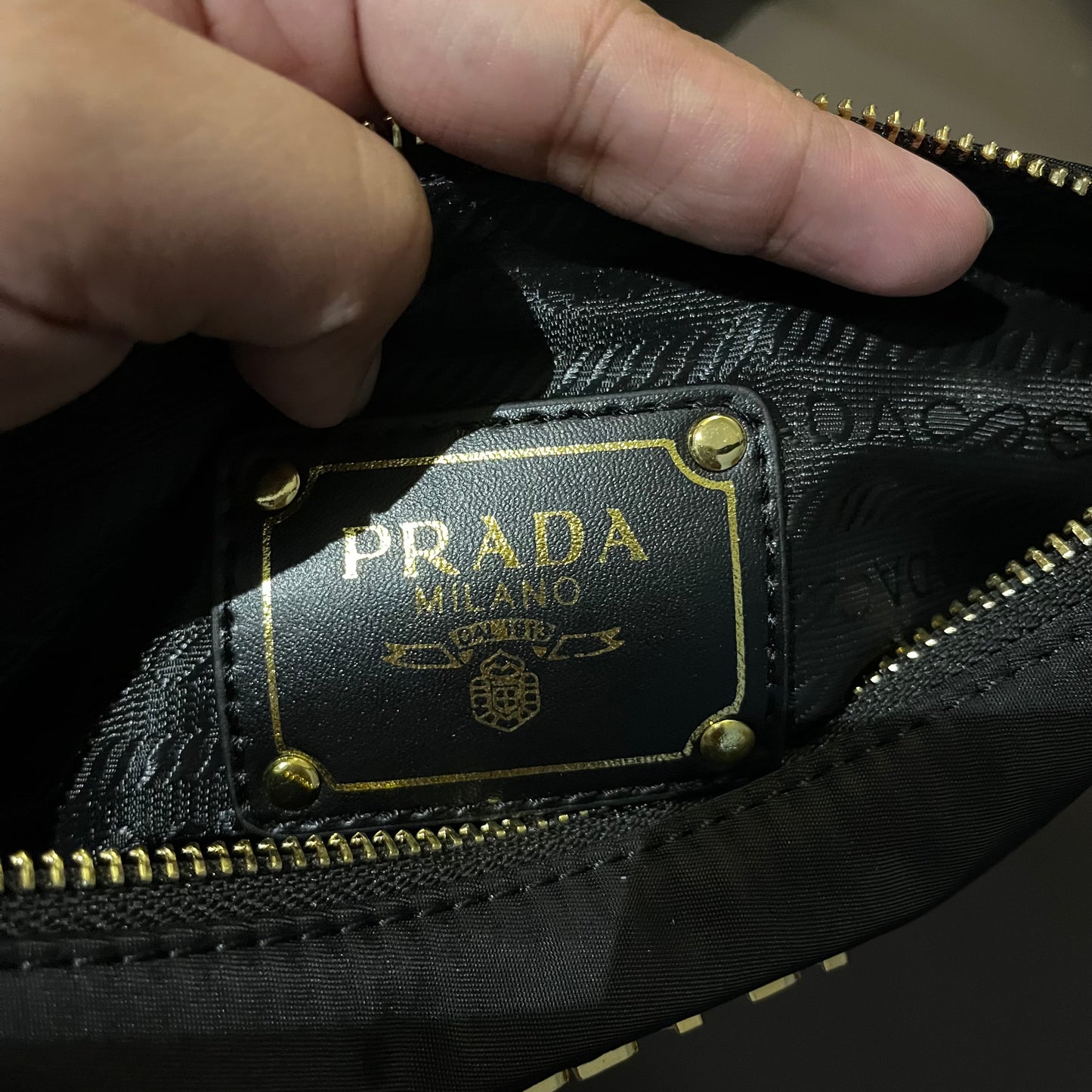 Prada Mini Baguette (with chain)