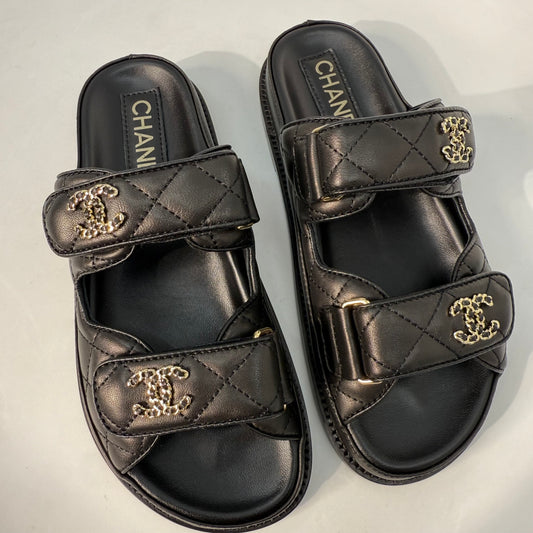 Chanel Dad Sandals (Black) no strap