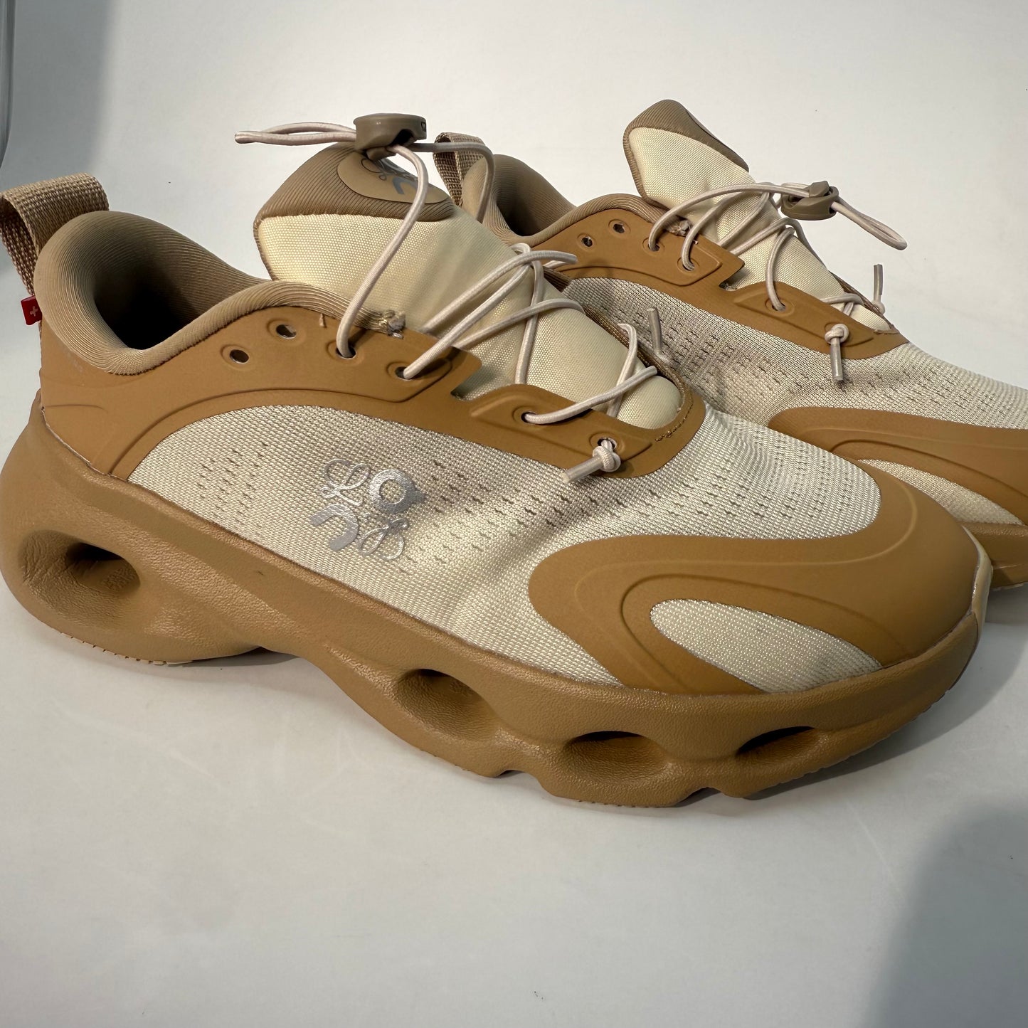 Loewe x On Cloudsolo Sneakers in the Dark Sand/Cream