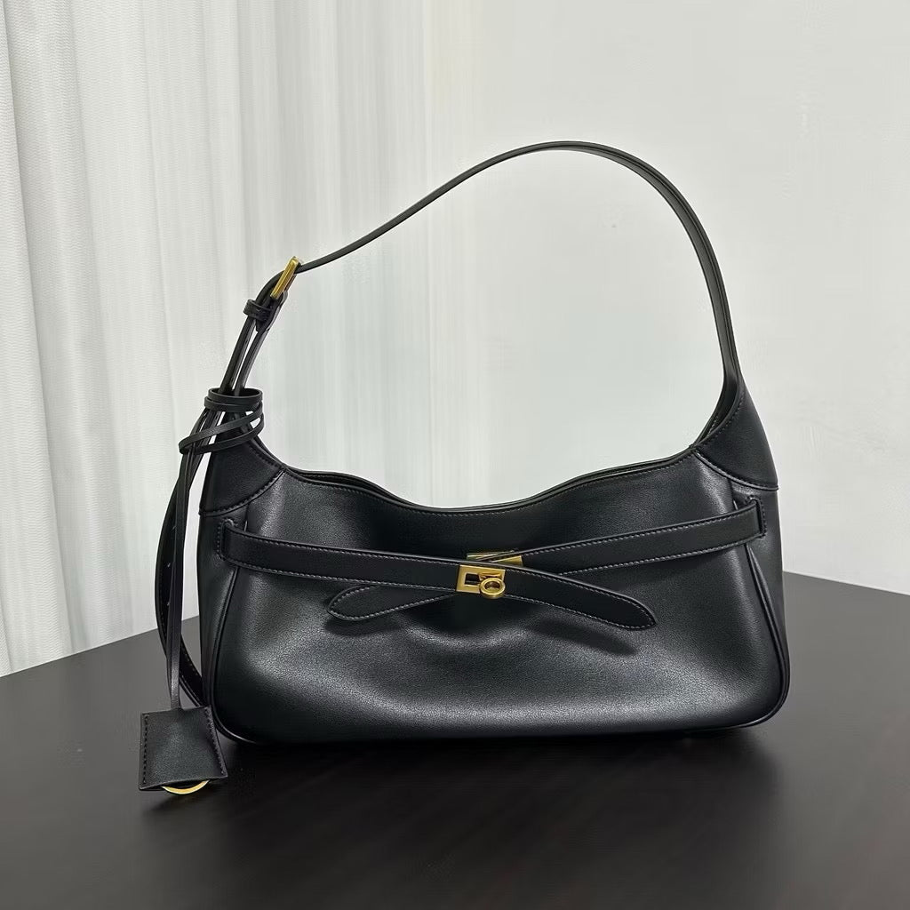 "Julia" Bespoke Leather Shoulder Bag (Brandless)