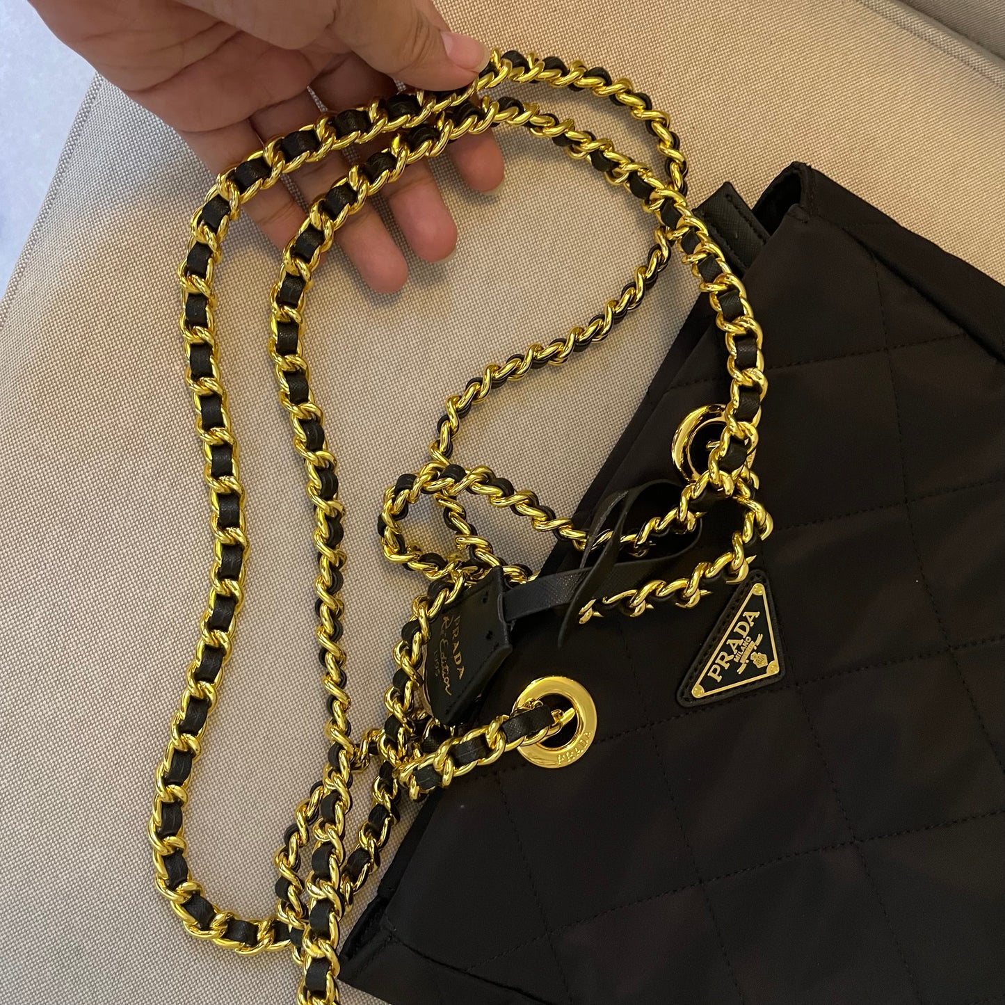 Prada Chain Quilted Crossbody