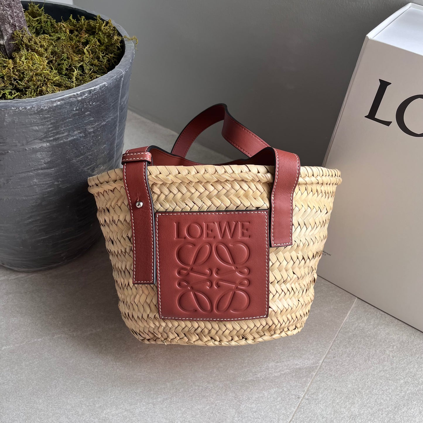 Loewe Raffia Basket Tote