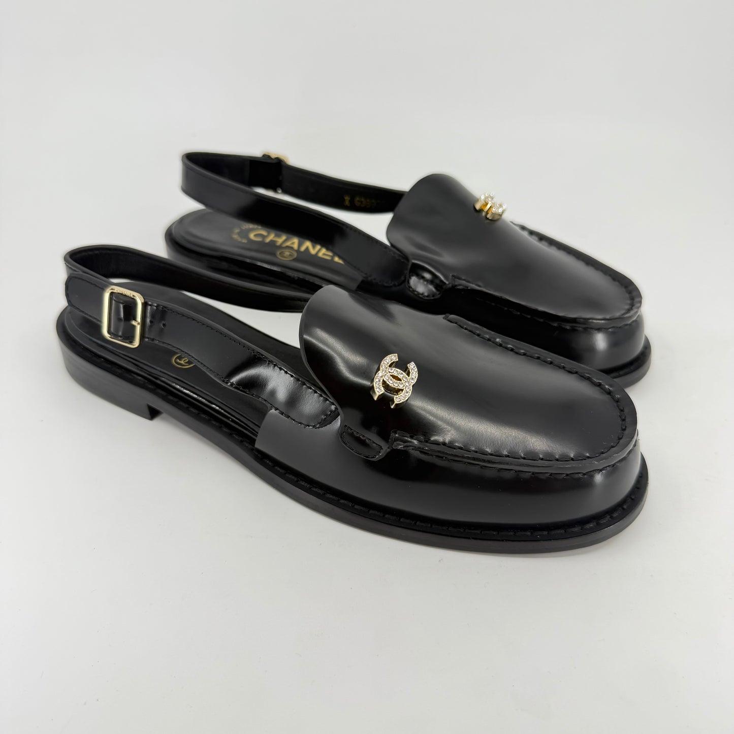 Chanel Patent Wide Slingback