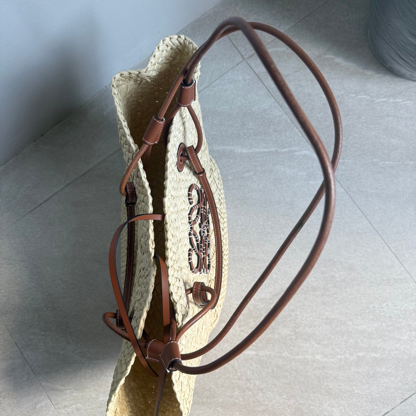 Loewe Anagram Raffia Basket Bag