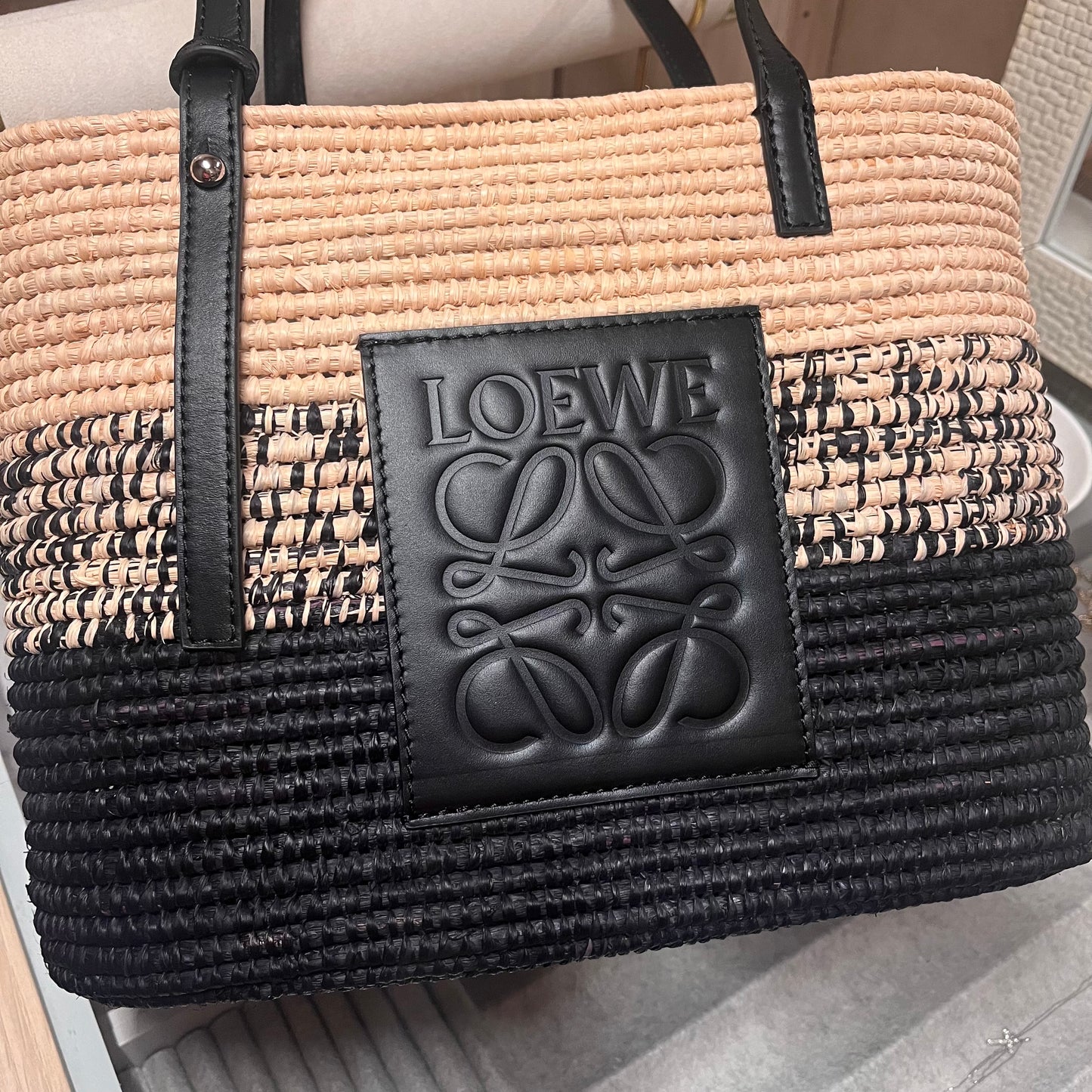 Loewe Raffia Bag (Black)