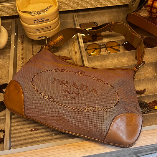 Prada Canvas Baguette