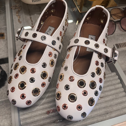 Alaia Ballet Leather Flats