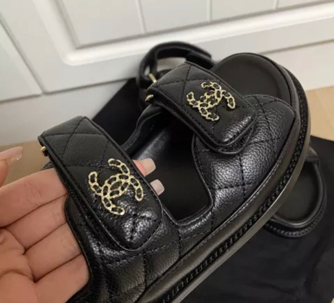 Chanel Quilted Dad Sandals