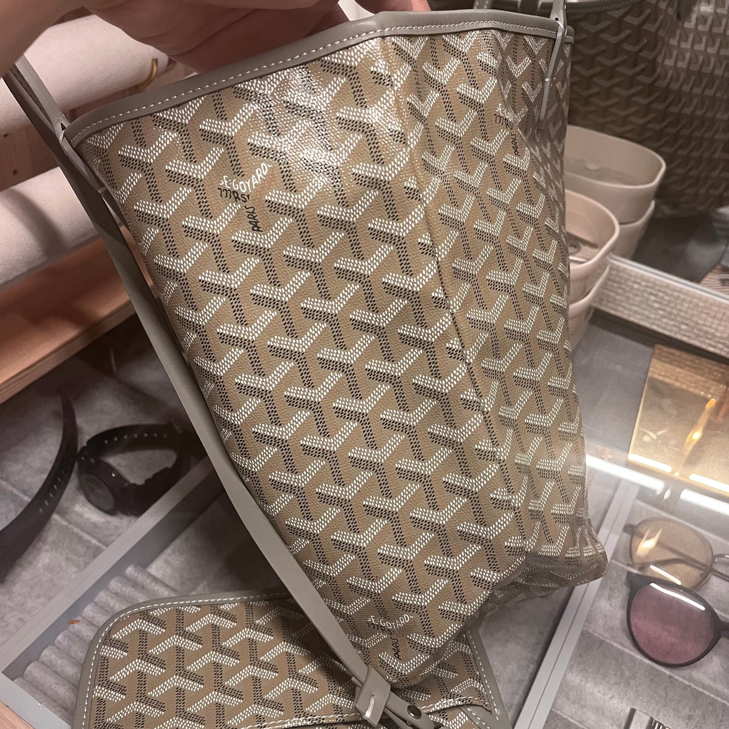 Goyard PM Tote (Khaki)
