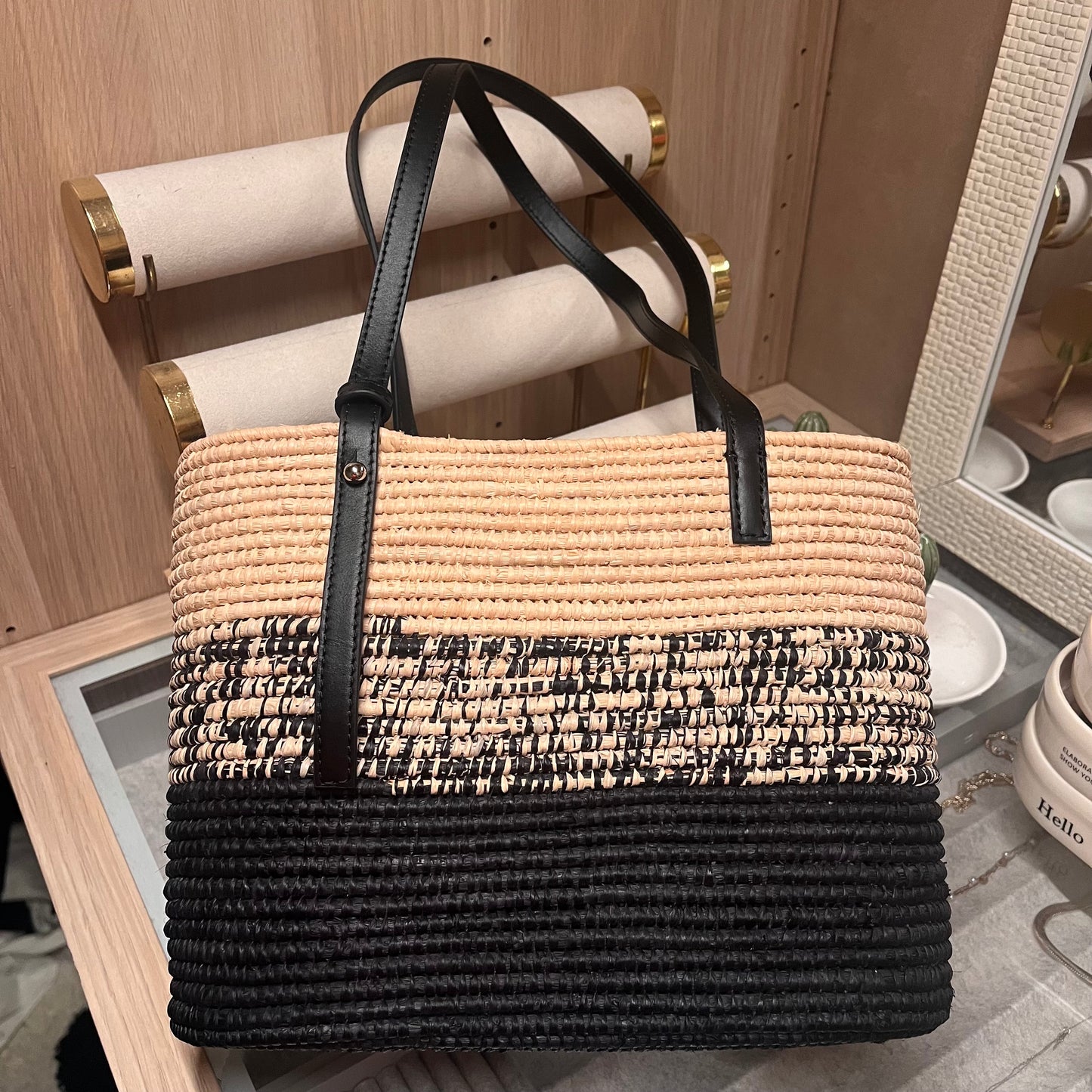Loewe Raffia Bag (Black)