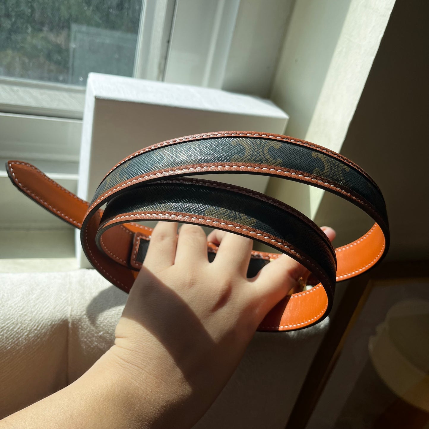 Celine Triomphe Belt Monogram